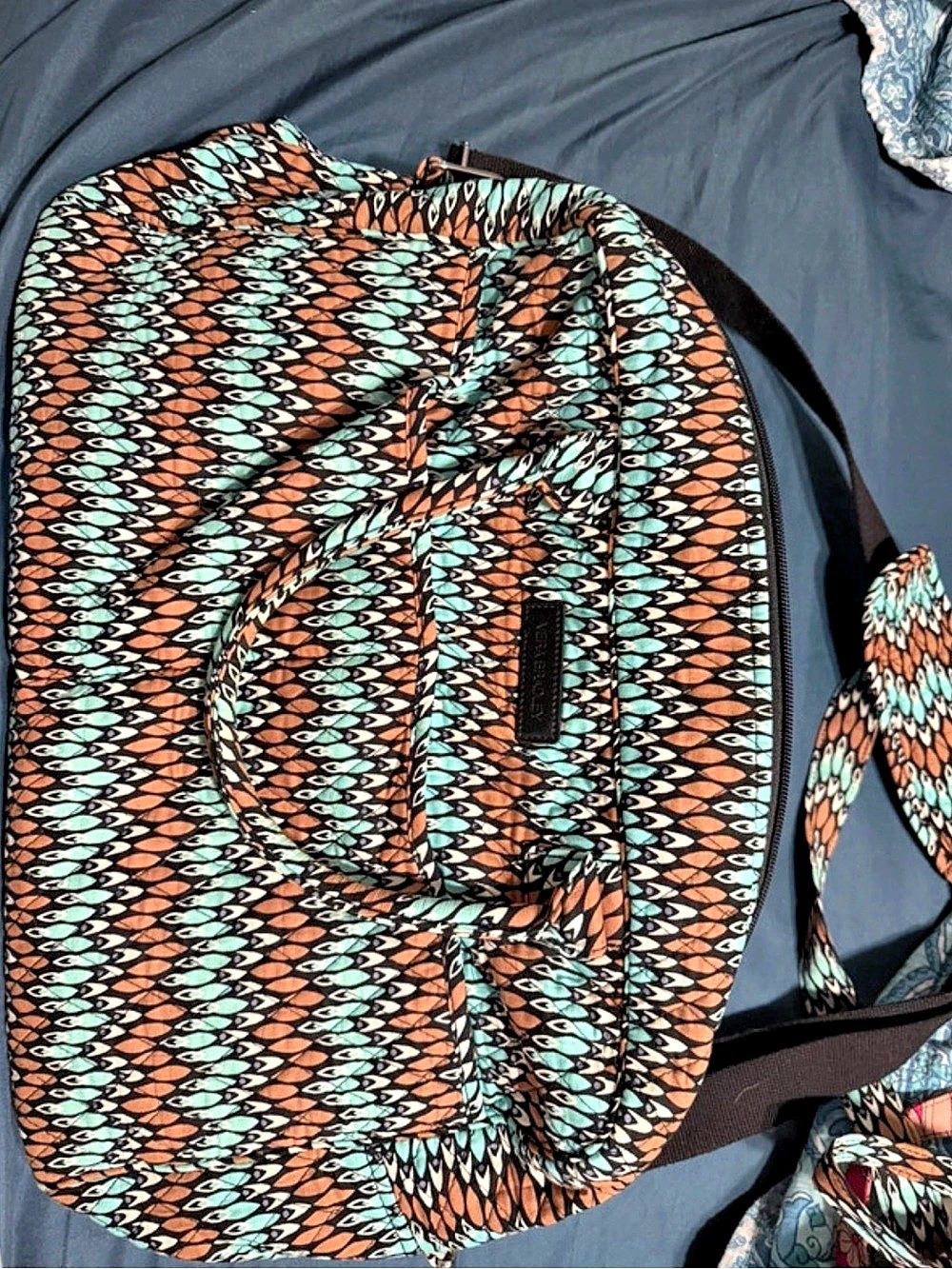 Vera Bradley duffel in Black & Orange